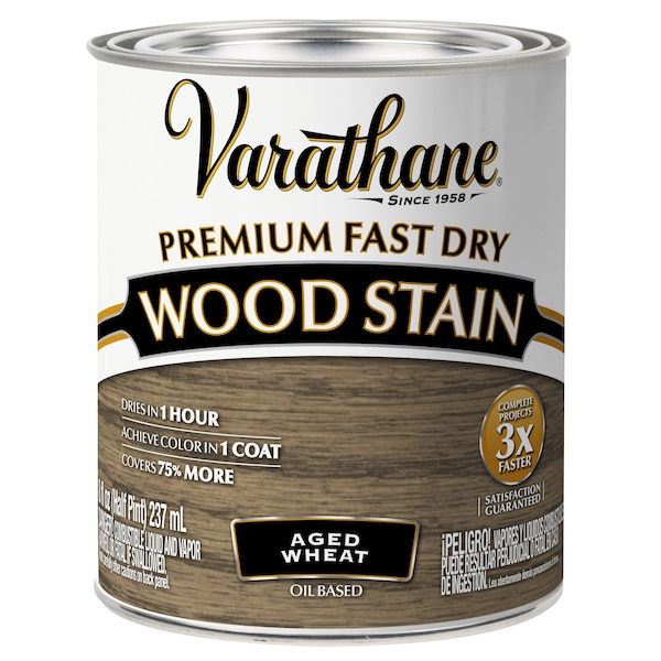 Varathane Premium Fast Dry Wood Stain, Aged Wheat, 1/2 Pt 333612 - main